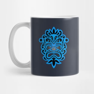 Stylish Blue and Black Mayan Mask Mug